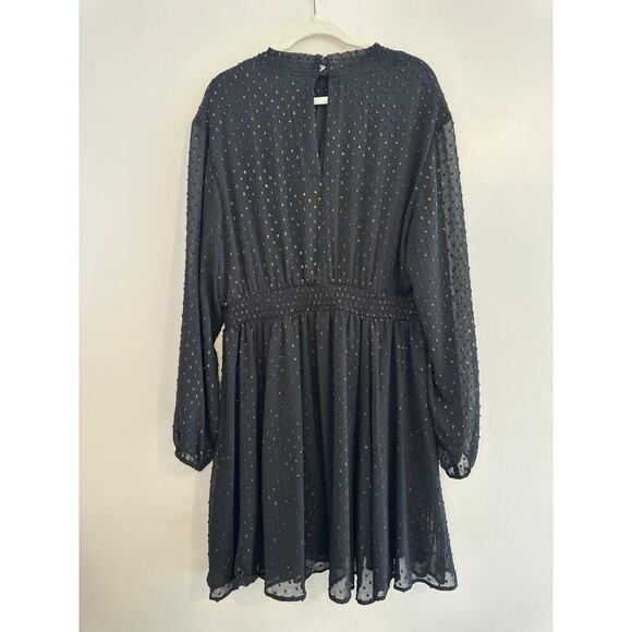 Torrid Clip Dot Blouson Long Sleeve High Neck Whimsy Fairy Goth Dress Plus Sz. 1 - Picture 4 of 11